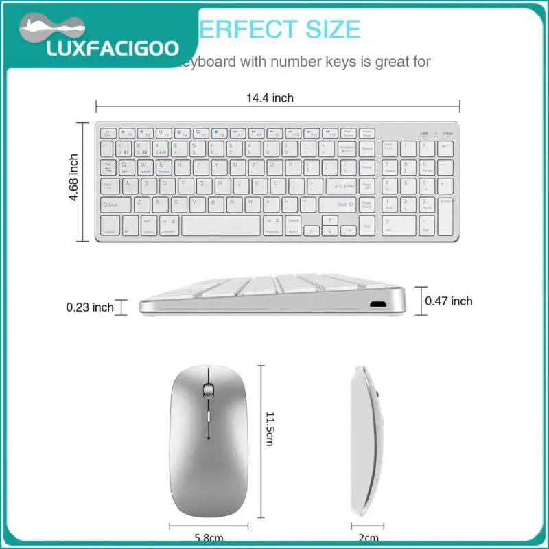 

Бесшумная клавиатура и набор мышей, универсальная беспроводная клавиатура для ноутбука, настольного компьютера, обычный официальный ПК, Ipad, беспроводная