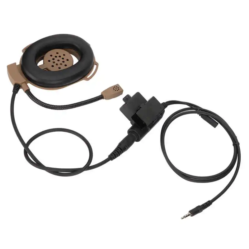 Motorcycle Unilateral Headset Military Headphone with Finger Microphone and U94 for 3.5mm Mobile Phone Plug