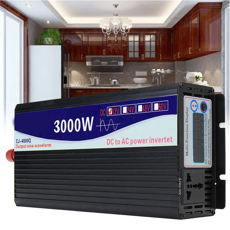 

Модифицированный синусоидальный сигнал 6000 Вт 12 В/24 В до 110 В преобразователь напряжения солнечной немодулированной синусоидальной волны с ...