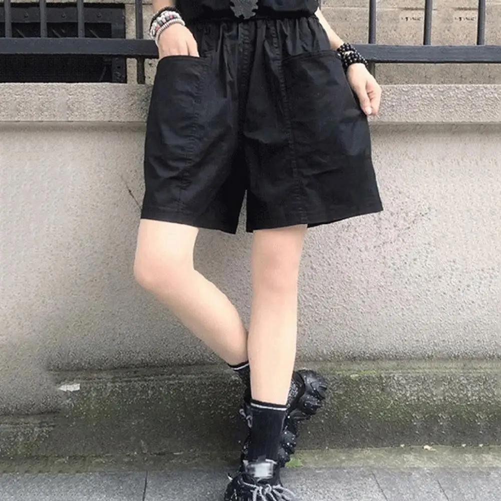 

Sweat Absorbing Knee-Length Wide Leg A-Line Simple Casual Shorts Female Clothing