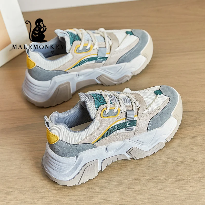 Women Chunky Sneakers 2022 Platform Casual Sports Shoes Comfortable Round Toe Vulcanized Shoes Female Ladies Footwear Autumn New