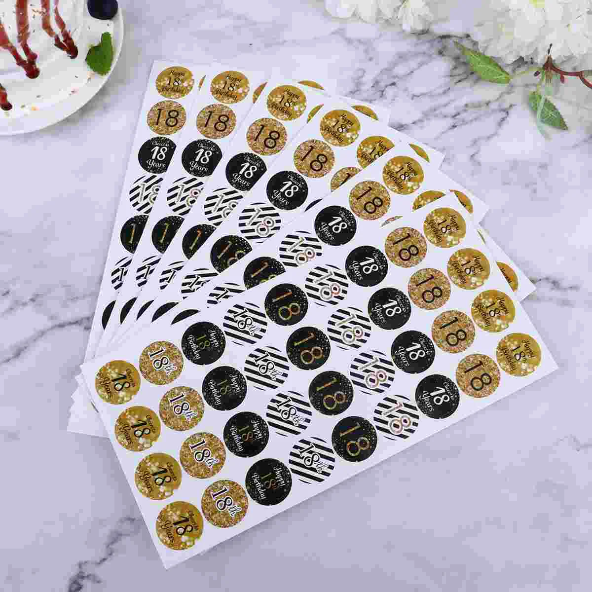 

40Th Birthday Sticker Stickers Favor Labels Label Cheers Years Anniversary Happy Round Party Year