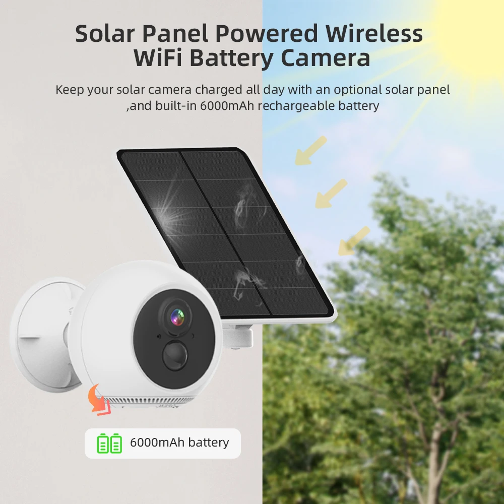 Беспроводная уличная Wi-Fi камера на солнечной батарее 3 Мп 6000 мАч |