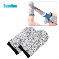 2pcsset finger cover thumb protector anti cut fingertips finger sleeve resistant protection finger cots for work kitchen