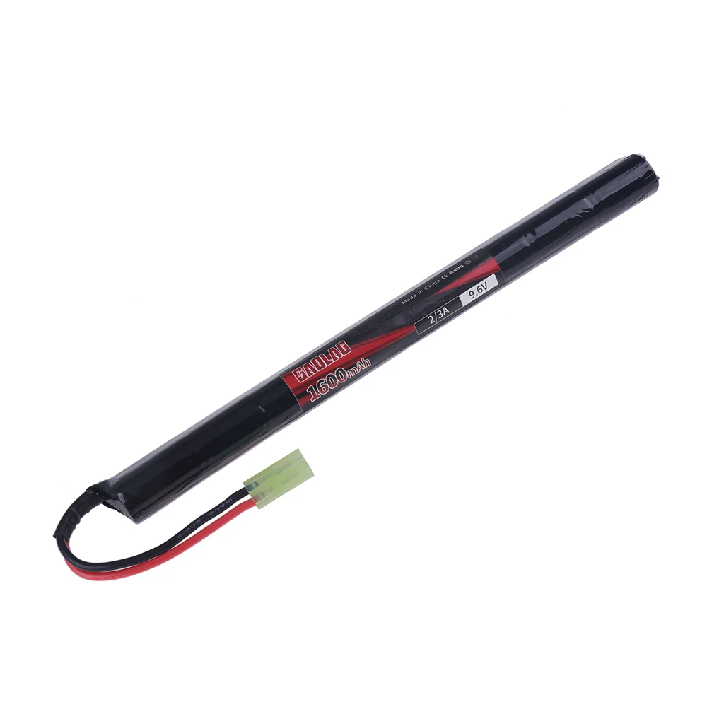 Фото Аккумулятор NIMH 9.6В 1600мАч 2/3А с разъемом Mini Tamiya для игрушечного оружия Airsoft, таких как AK47, MP5K, RPK, PKM, G36C, MC51. №3