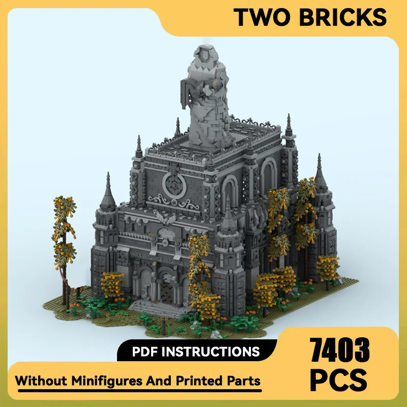 

MOC Building Block Elden Ring - Hero's Grave Model Technical Bricks DIY Assembly Medieval Architecture Castle Toy For Child Gift