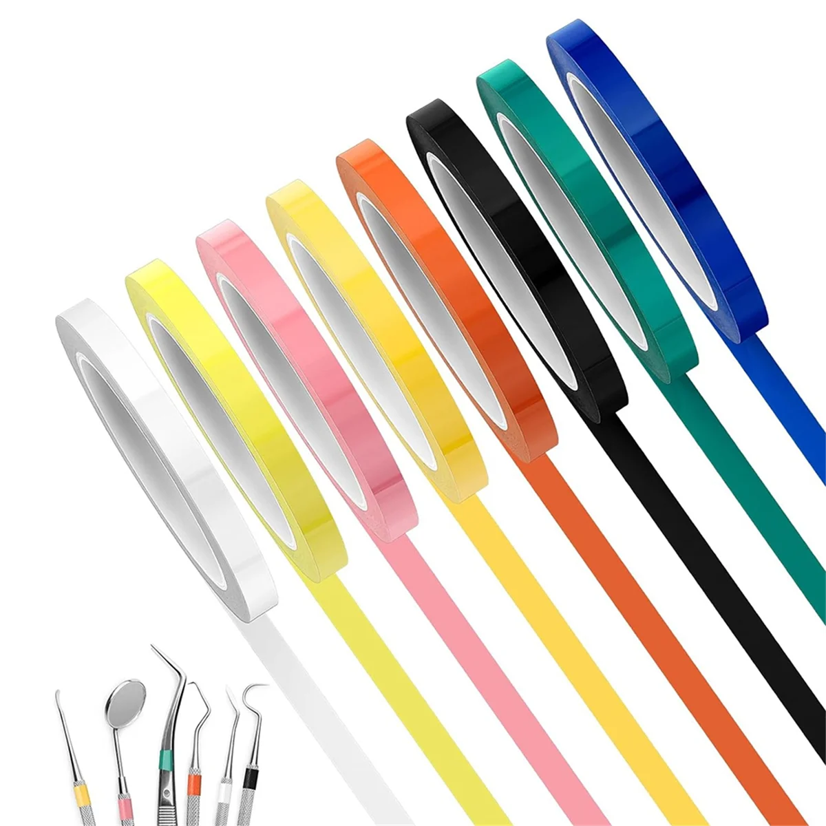 8 рулонов цветной магнитной ленты 65 м/Д X 1 0 см/Вт идентификационная лента для