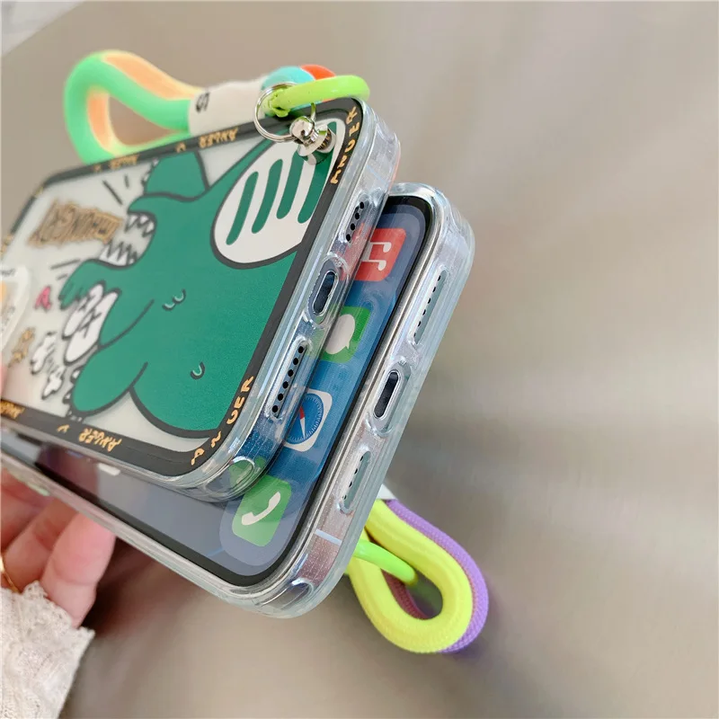 Мягкий чехол с ремешком на руку для Iphone 13 12 11 Pro Max Mini XS X 7 8 Plus XR Se |