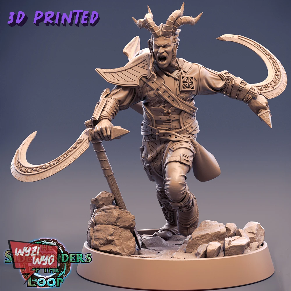 

Tiefling Miniature, Assassin Figure, Warrior, Flighter, HD 3D Printed Resin Model, Fantasy Proxy Tabletop, Wargame, Dnd TRPG