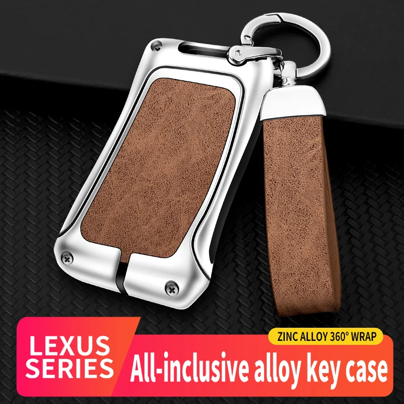 

Zinc Alloy+Leather Car Key Case Shell For Lexus NX ES UX US RC LX GX IS RX 200 250h 350h LS 450h 260h 300h UX200 Accessories