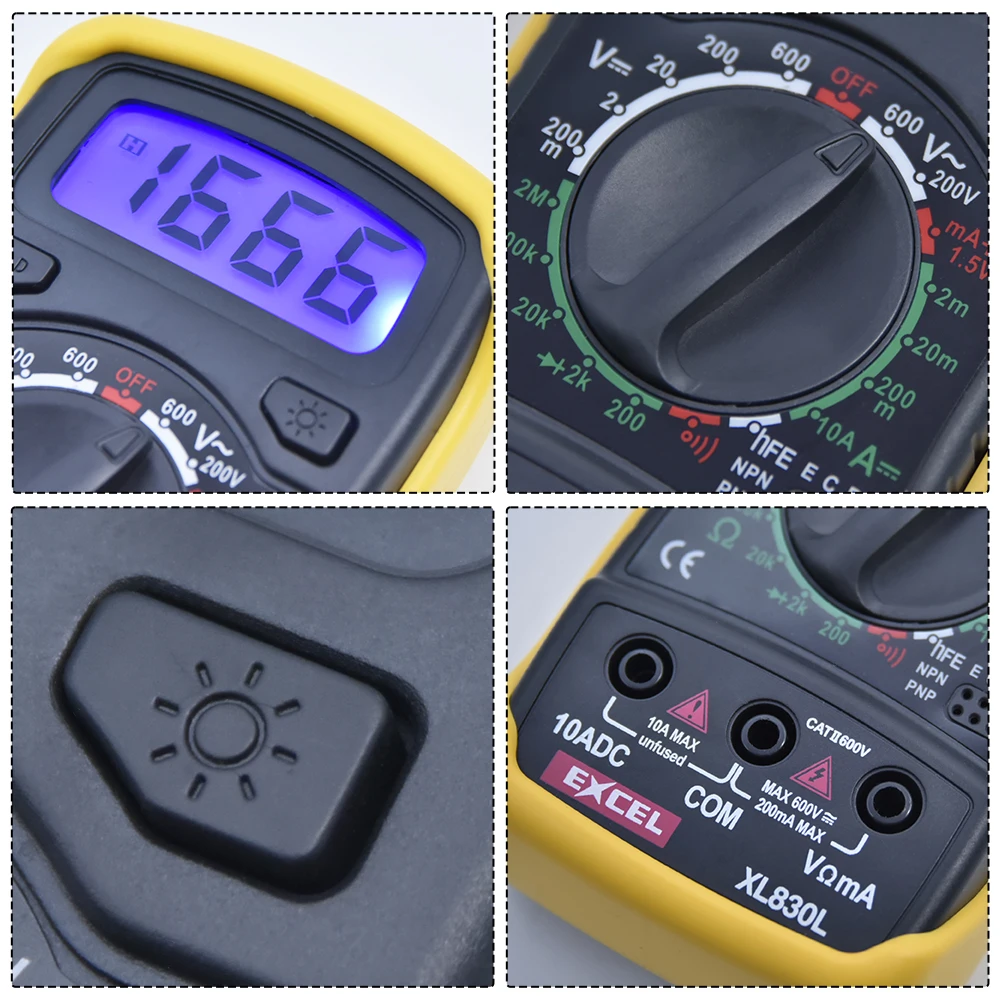 Миниатюрный цифровой мультиметр Keyestudio XL830L полностью портативный ЖК-цифровой