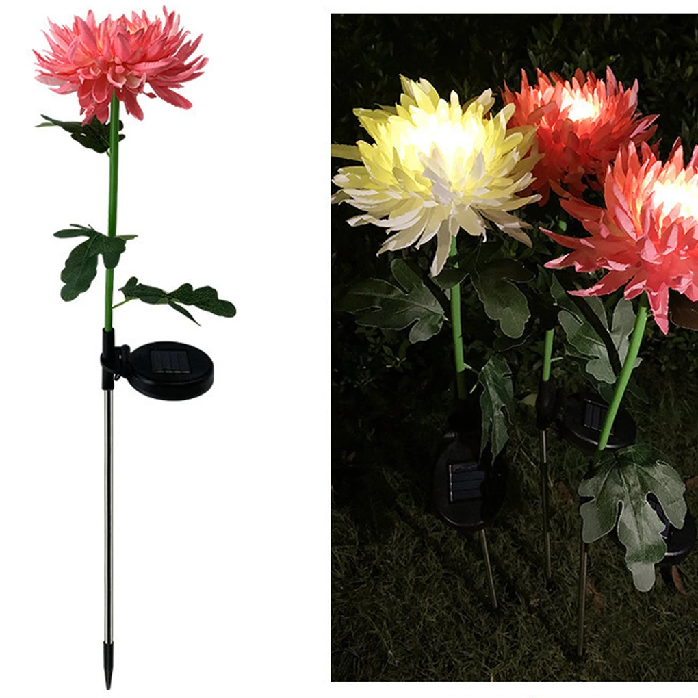 

Garden Solar Light IP65 Waterproof Flower Outdoor Pathway Patio Porch Backyard Courtyard Lawn Decoration Lamp Pink