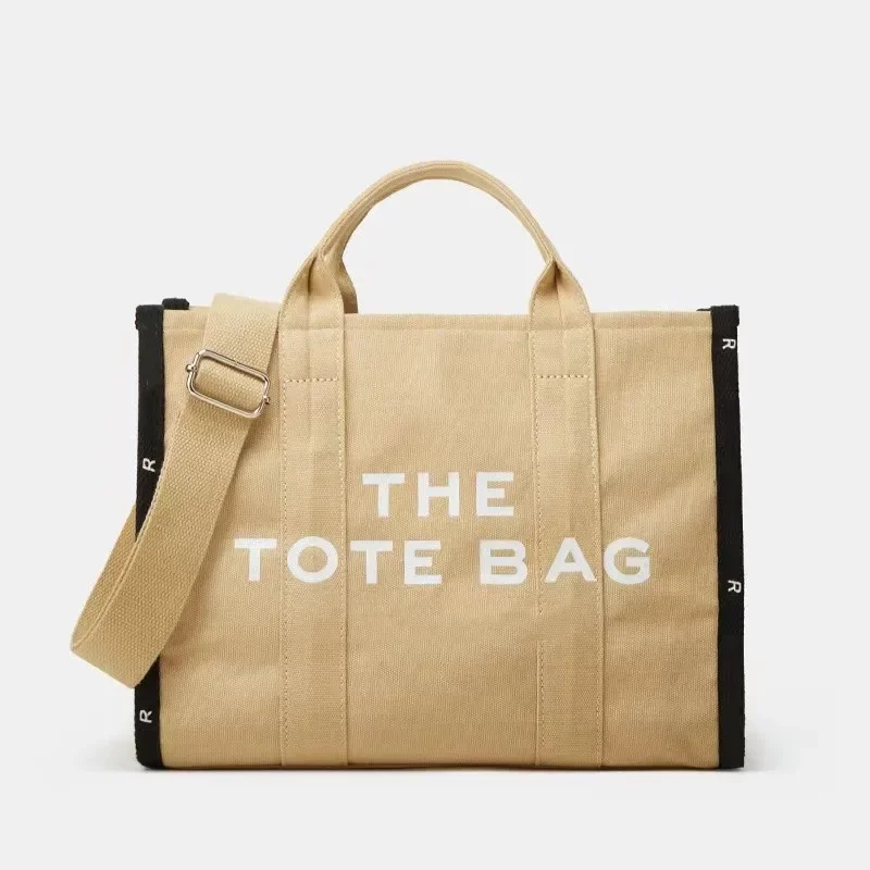 

The Marc Tote Bag Canvas Women Luxury Designer Shoulder Bags Zipper Black Ladies Crossbody Bags Large White Shopping Bags Purses