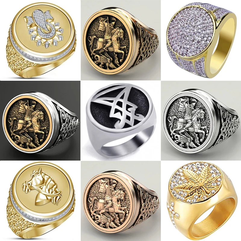 

Unique Men's Ring Creative Silver Plated Color Wolf Paw Inlaid Crystal Metal Ring For Man Wolf Figure Ring Party Jewelry