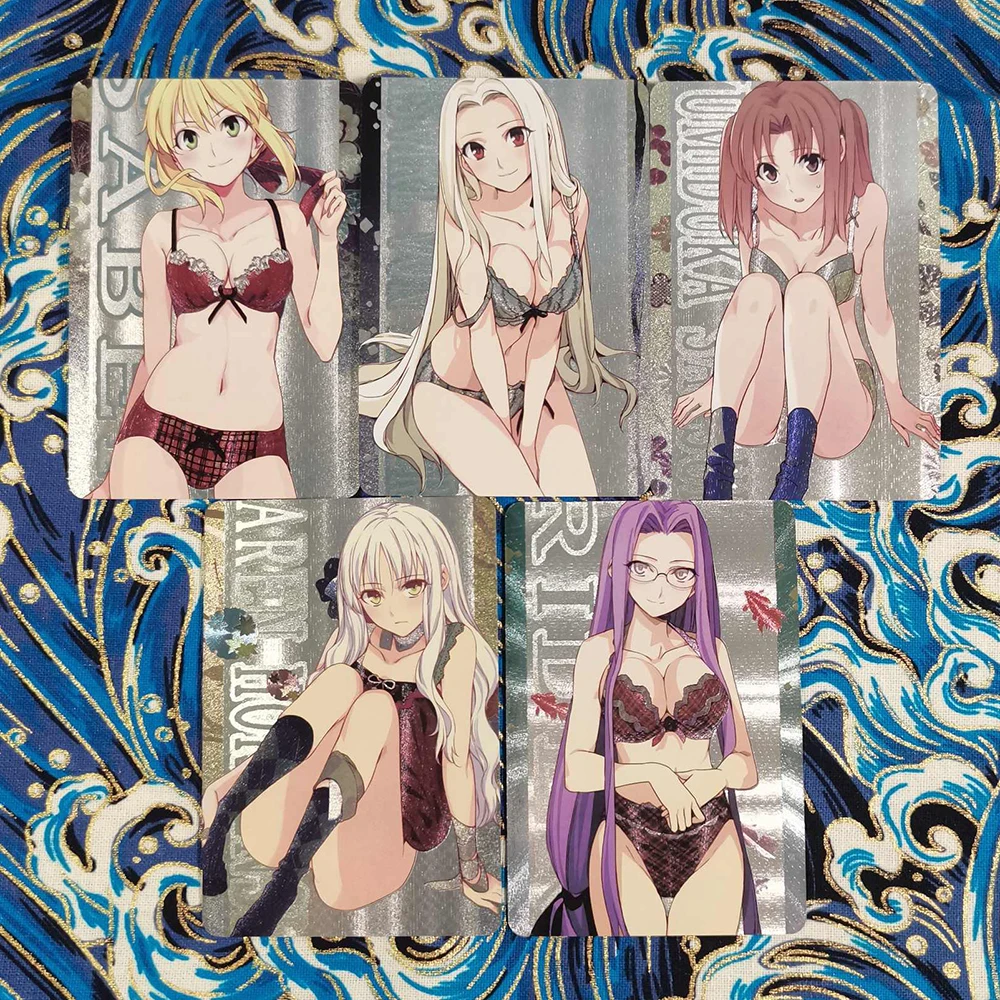 FateTsukihime FGO 5 шт./Набор DIY Aozaki Aoko saber Tohsaka Rin рефракционные блестящие коллекционные