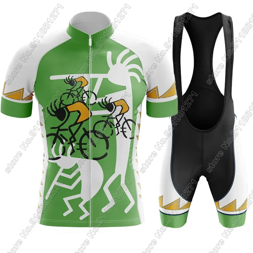 2024 Kokopelli Велоспорт Джерси комплект смешной мультфильм аниме одежда для мужчин