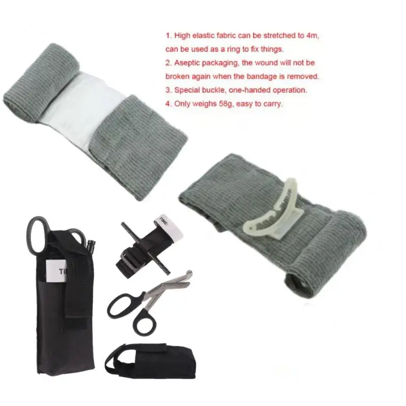 

Israeli Bandage First Aid Trauma Kit Emergency Compression Bandage Fast Hemostasis Tourniquet Dressing Sterile Bandages
