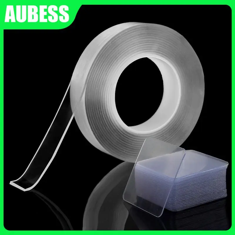 

1Pcs Transparent Powerful Double-sided Sticker Tape Multifunctional Nano Seamless Tape For Home Supplies Sticky Anti-Slip Pads