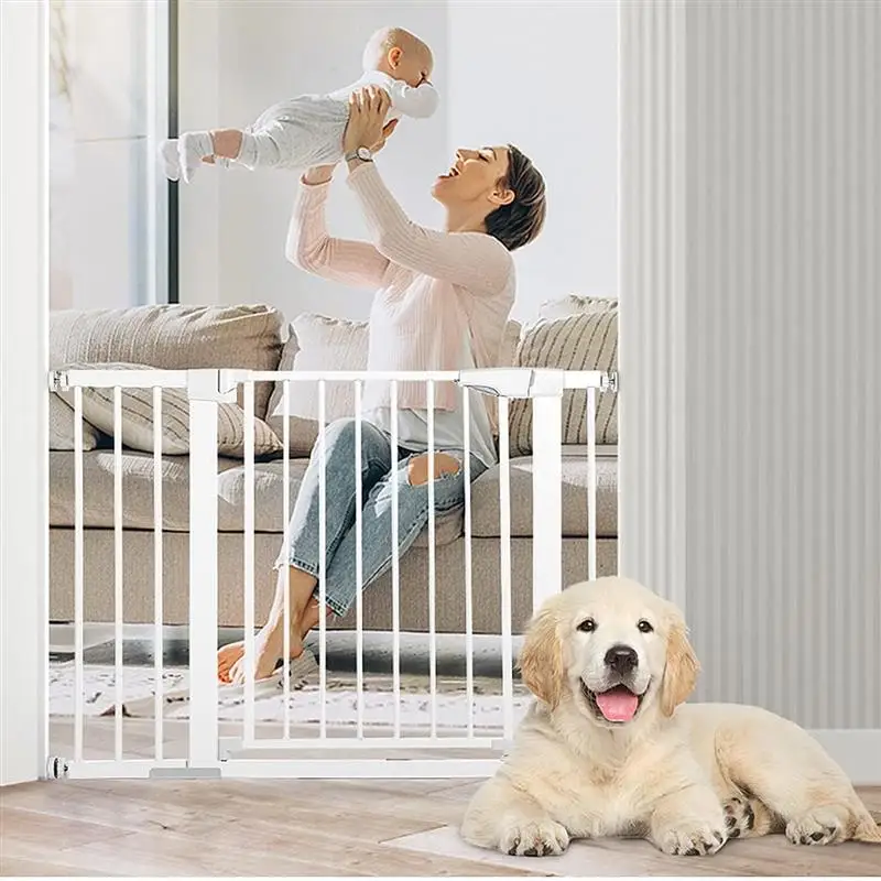 

Gate,Fences,Play Gate,Pet Gate,with Swing Door,Doorway Stairs,29.5"-40.5",30" Tall, Extra Wide (White)