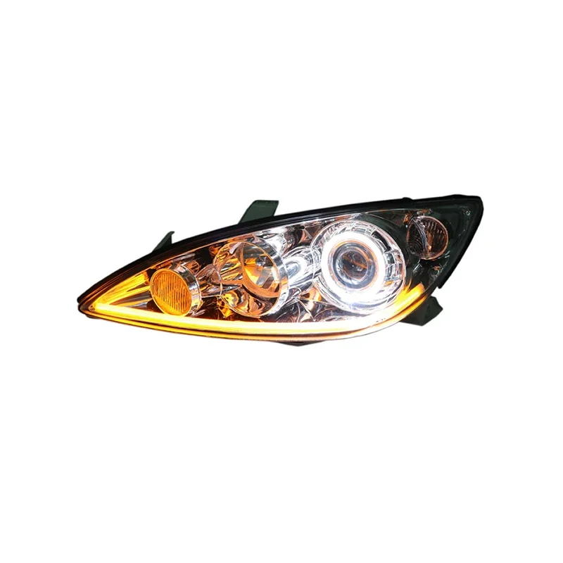 Фото Кастомизированные светодиодные фары Full LED для Toyota Camry 2002-2006 с биксеноновыми линзами и дневными ходовыми огнями (DRL) №2