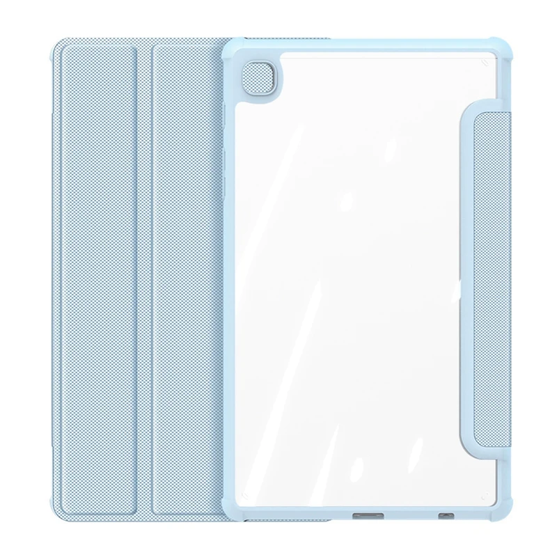 

Чехол для Samsung Galaxy Tab A7 Lite 2021, 8,7 дюйма, T220, T225, ПУ + прозрачный чехол-книжка для ПК, подставка для планшета, чехол из искусственной кожи