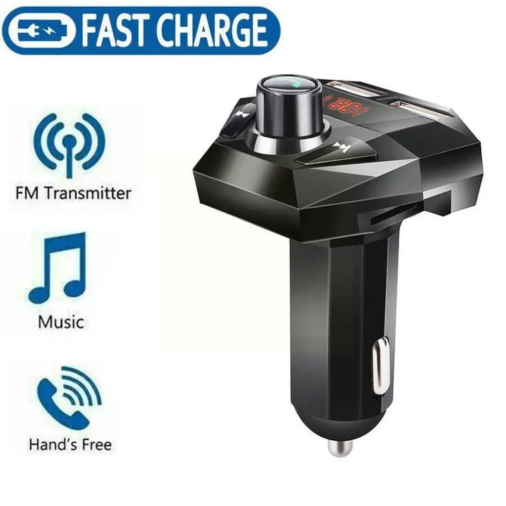 

Car Bluetooth 5.0 FM Transmitter Mp3 Player FM Transmitter Receiver Fast USB Audio 3.1A Dual TF/U Handsfree Support Disk U4P9
