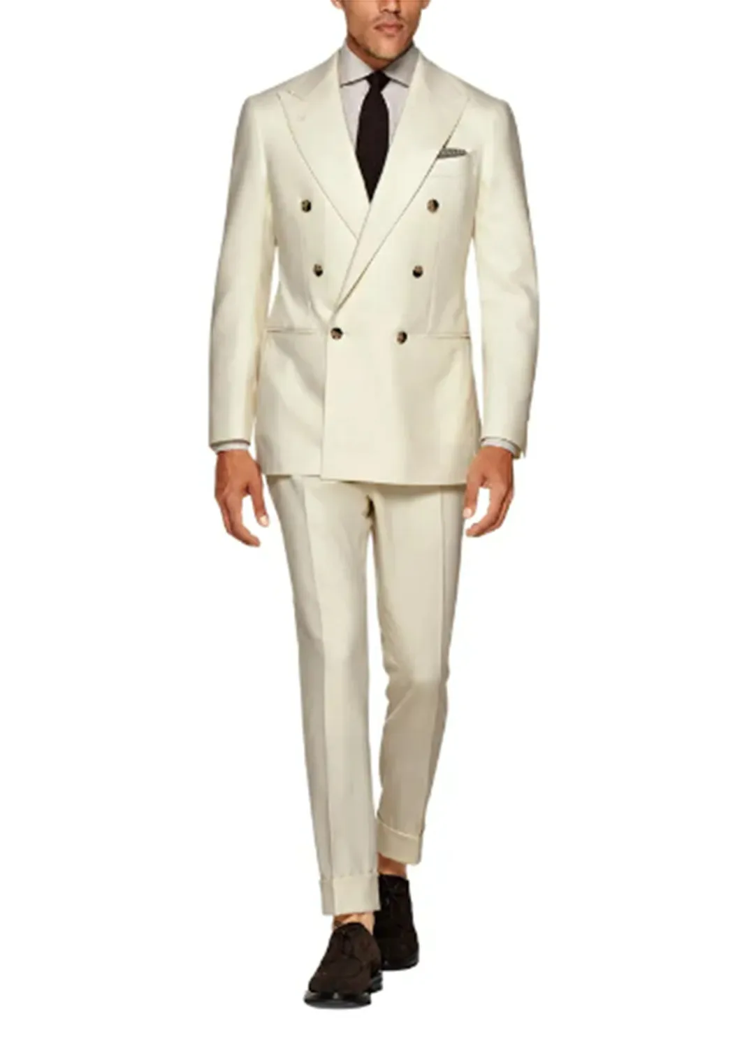 Men's Suit 2023 Double Breasted Slim Fit Formal Wedding Party Suits Groomsmen Blazer Pants 2 Pieces