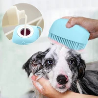 pet grooming brush bathroom dog cat combs massage brushes soft silicone safety hair tools for puppy pets cleaning tool supplies