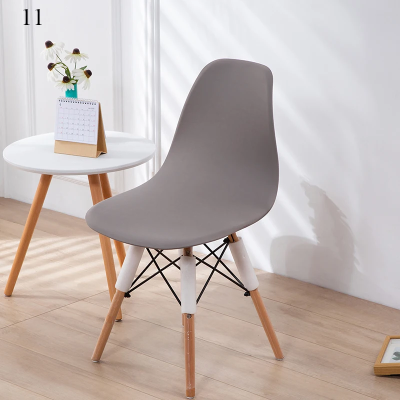 

New Style Printed Shell Chair Cover Stretch For Kitchen Armless Dining Chair Covers Washable Elastic Seat Cover For Banquet Home