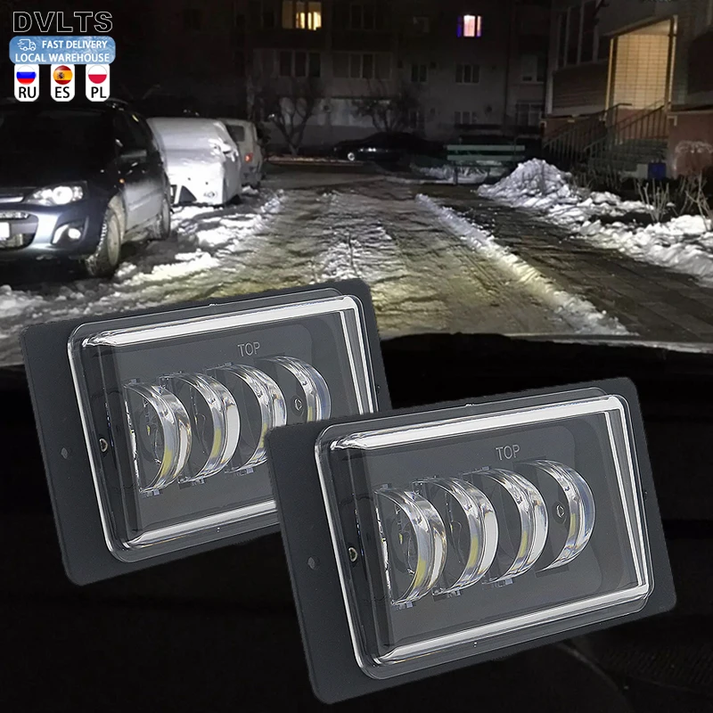 Передняя противотуманная фара автомобиля Lada DRL LED с функцией дневного хода и низким лучом для VAZ 2110 2111 2112 2113 2114 противотуманная фара с диодной подсветкой.