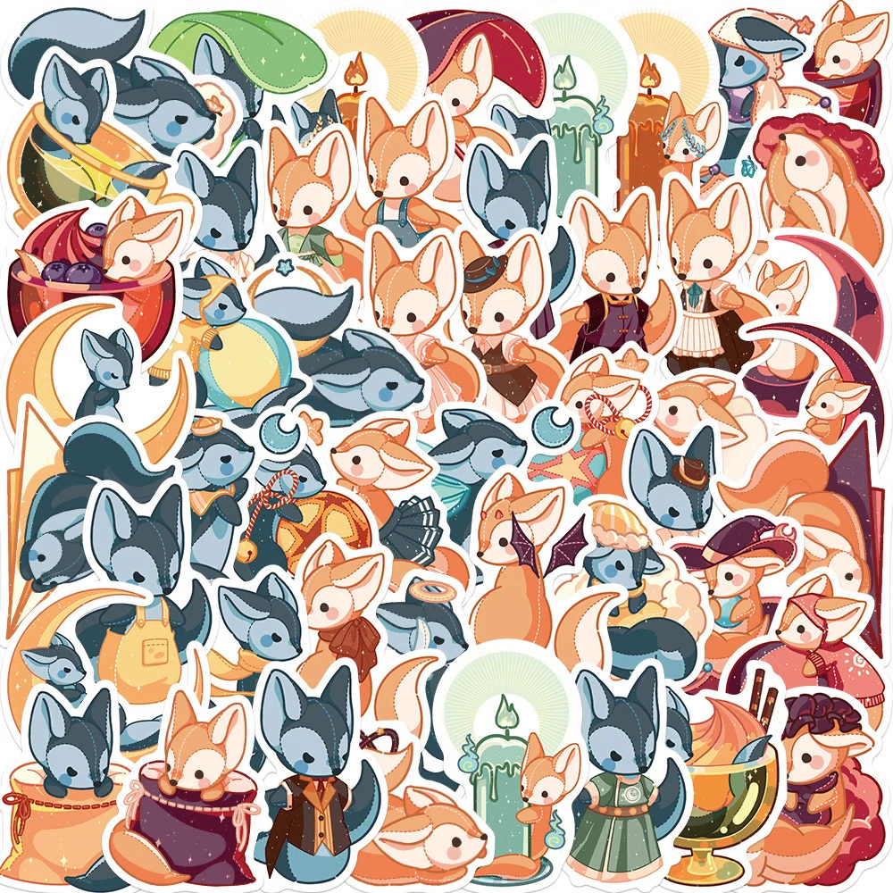 

10/30/50PCS Original Cartoon Little Fox Graffiti Stickers Can Decorate Ipad Luggage Notebook Diy Waterproof Stickers Wholesale