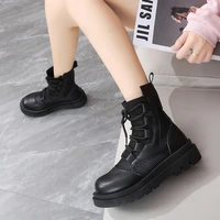 new boots womens shoes 2022 autumn and winter new light casual womens short boots fashion lace up sports platform shoes
