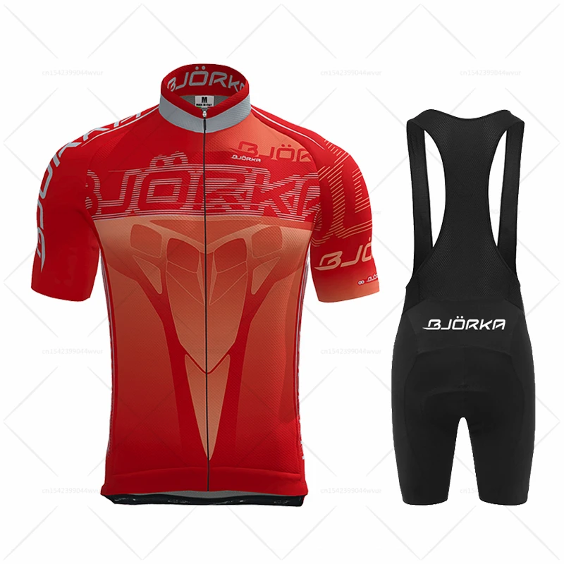 

2022 BJORKA Summer Cycling Clothing set Breathable Short sleeve Jersey Cycling Bib Pants ropa ciclismo MTB uniform Bike shirt