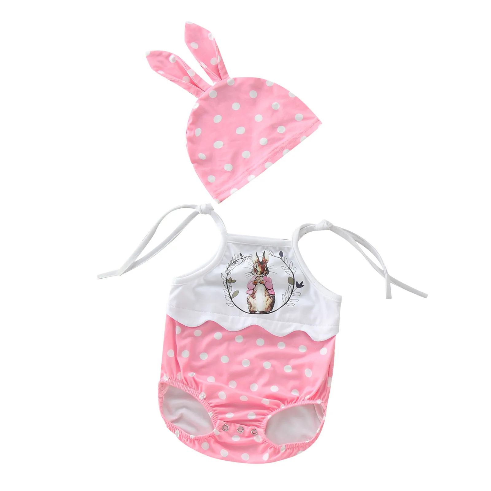 

Комбинезон с пасхальным Кроликом, боди для малышей с милым комбинезоном и шапкой, наряды с кроликом для девочек и мальчиков 0-18 месяцев, один...