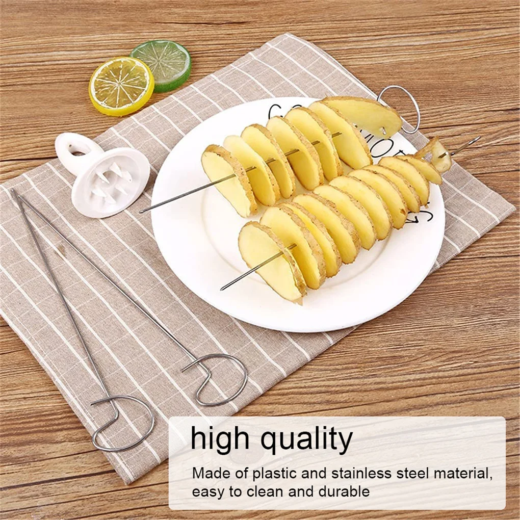 

1Set Vegetable Spiralizer Cutter Potato Slicer Spiral Potato Cutter Cucumber Slicer BBQ Kitchen Accessories Gadgets for Kitchen