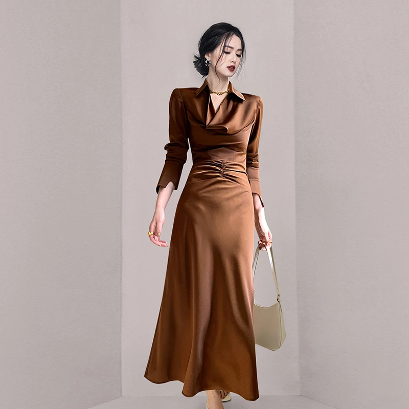 

Korean Elegant Two Piece Set Women Vintage Cropped Shirts + Long Skirts Set Plus Size Office Lady Luxury Tracksuit Vintage D419