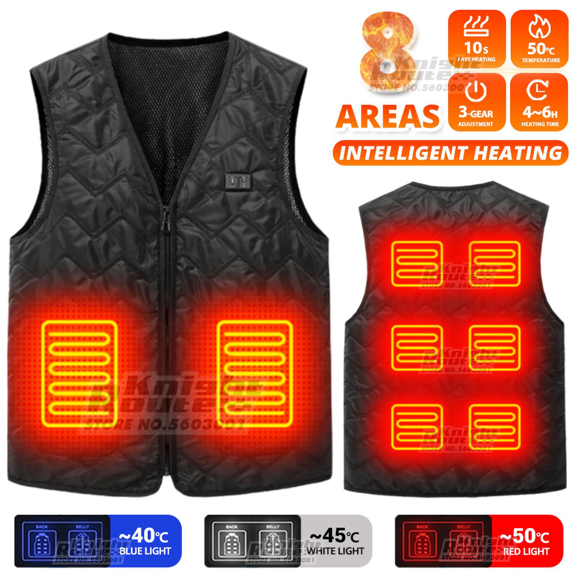

Жилет мужской/женский самонагревающийся, куртка с подогревом через USB, теплая уличная одежда для альпинизма, кемпинга, 8 областей