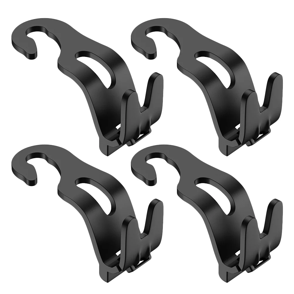 

4 Pcs Car Hook Plastic Clothes Hanger Back Seat Storage Headrest Hangers Abs Hooks
