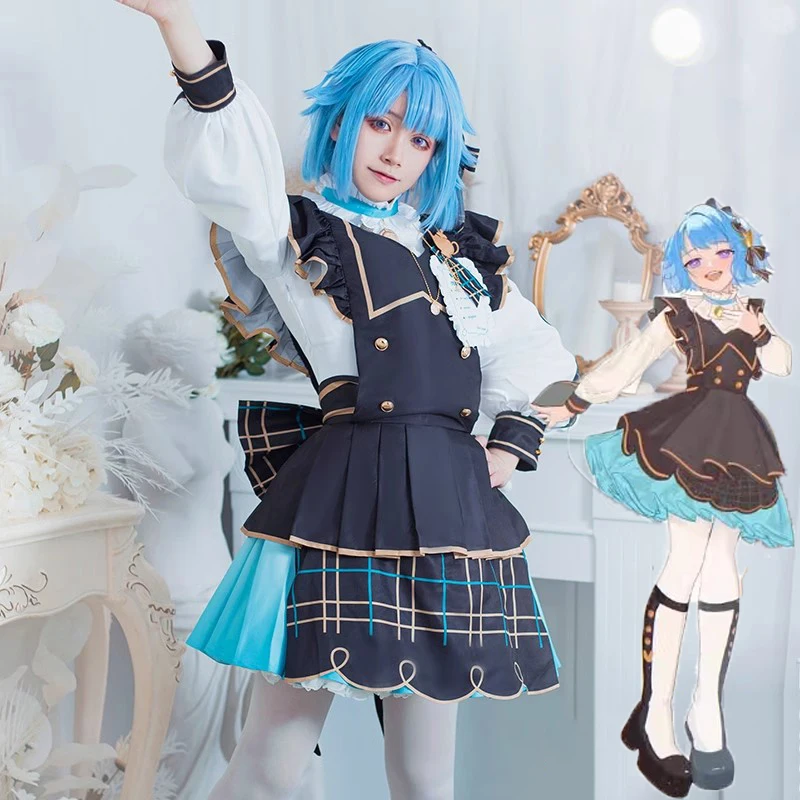 

Gaun Kostum Cosplay Game Ansambel Bintang Shino Hajime Pakaian Gaya Kampus Setelan Shino Hajime Halloween Cosplay costume prop