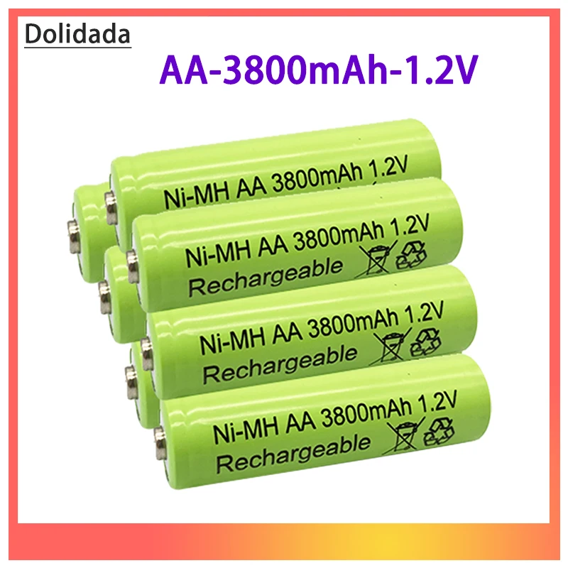 

AA Brand New Eco-friendly 1.2V 3800mah Ni-MH Rechargeable Battery for MP3/MP4 Shaver LED Light Microphone Toy Camera Power Bank