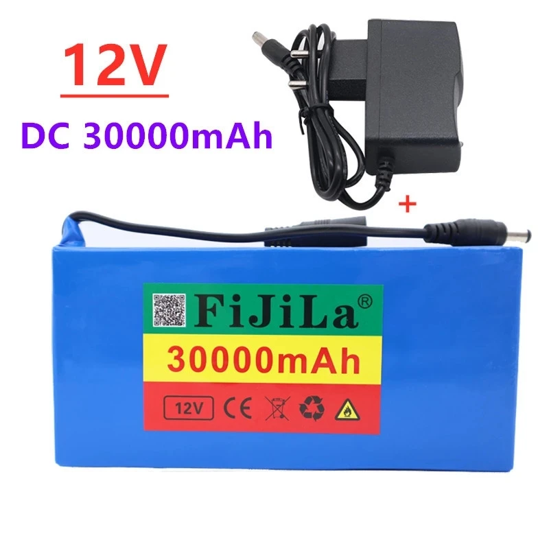 

Portable rechargeable lithium ion battery, high quality battery with eur plug for 100%v and charger, 12v and 30000mah