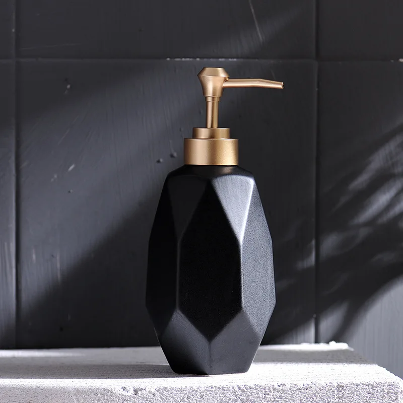 

Nordic Style Ceramic Soap Dispenser Shampoo Shower Gel Bottles Soap Liquid Bottles Portable Travel Bathroom Accessories