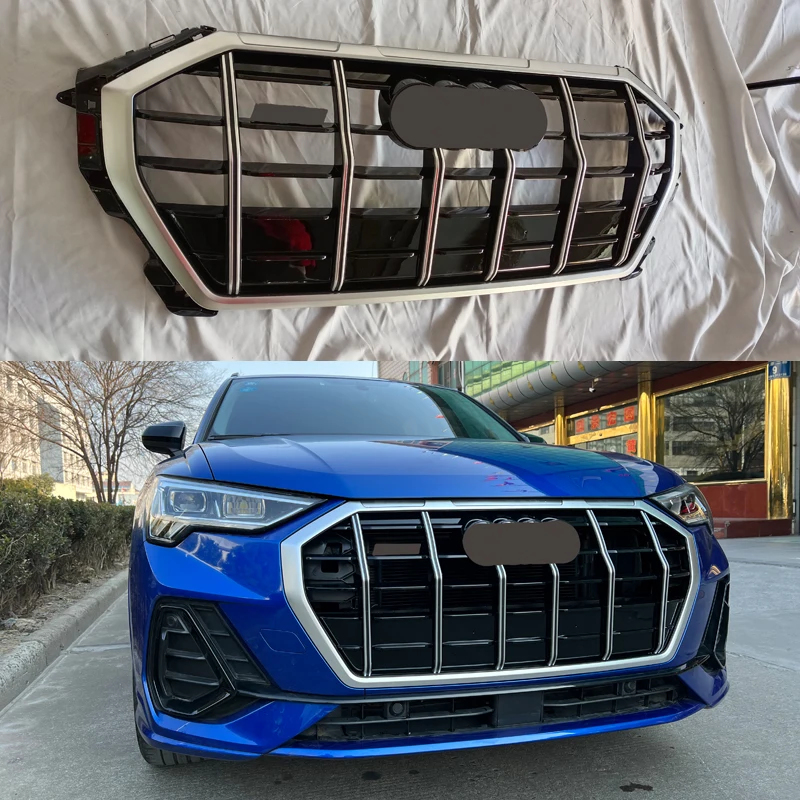 

For Audi Q3 Modified to upgrade SQ3 ABS Racing Grill Front Honeycomb Mesh Bumper Grids 2019-2021 Car Accessorie