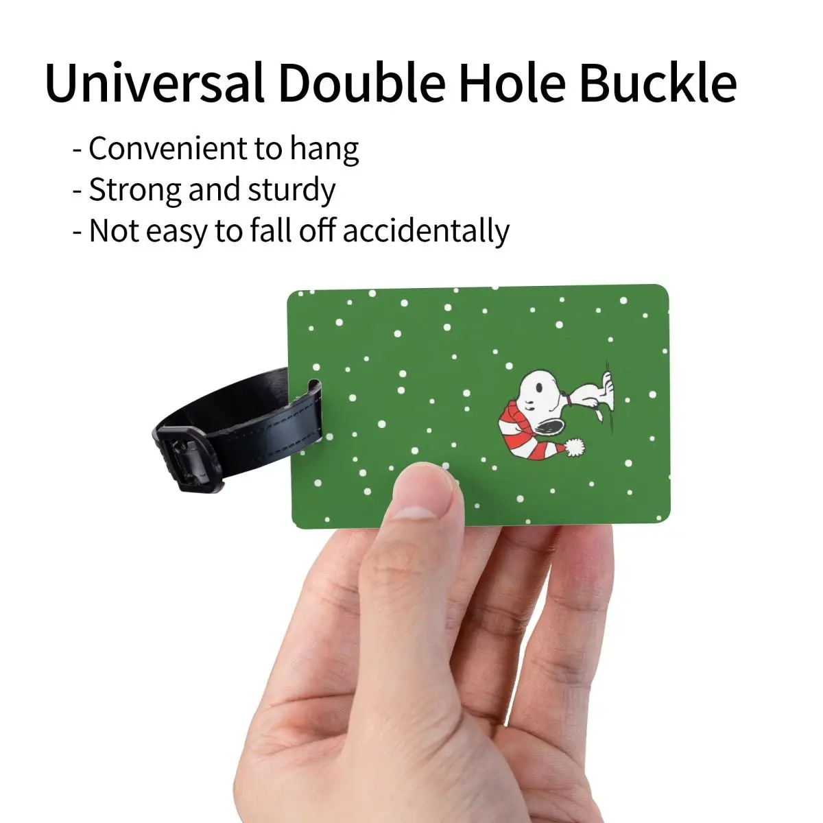 Багажная бирка милый мультяшный Снупи Рождественская портативная этикетка имя