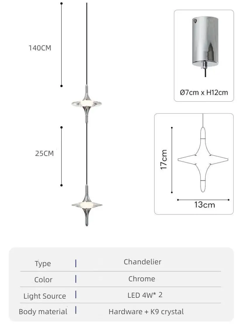 

Подвесной светильник YEBMLP "Метеоритный дождь", хром, хрусталь