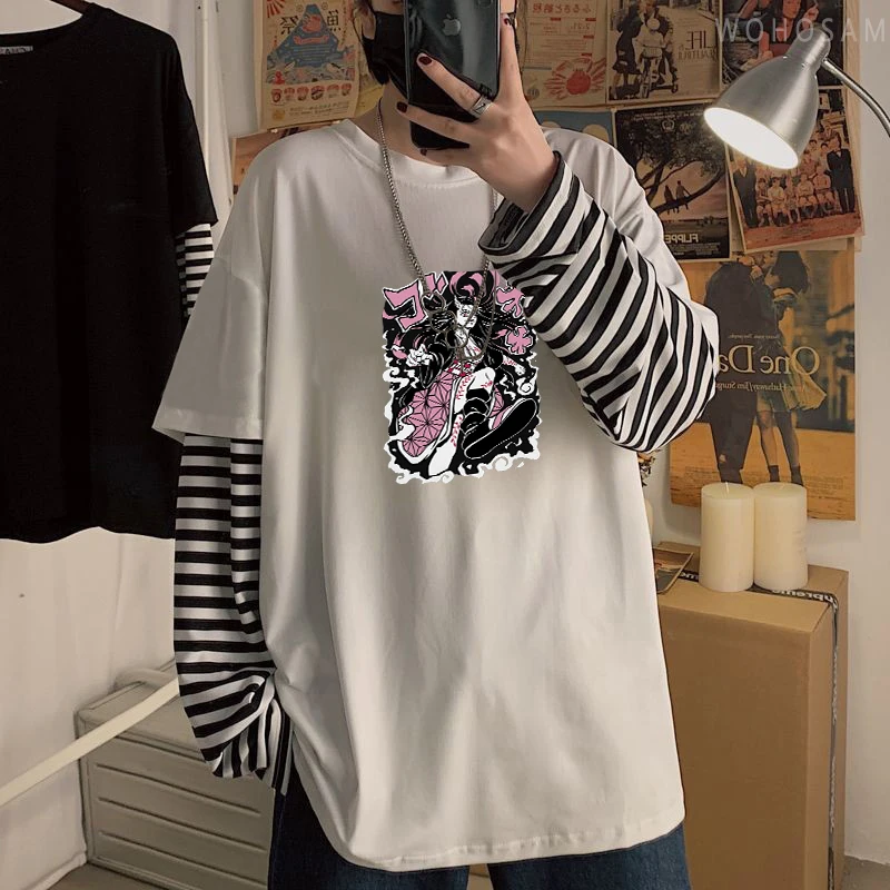 Футболки в стиле японского аниме Классические винтажные футболки с рисунком