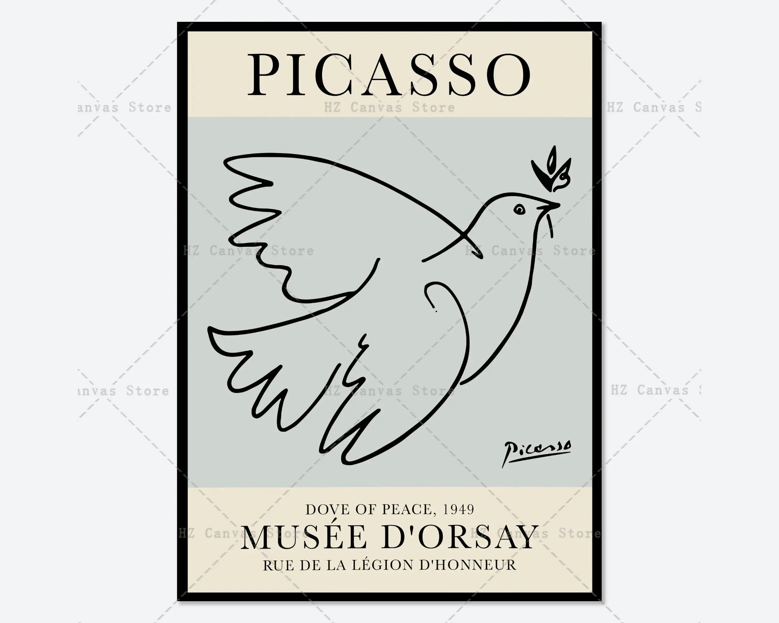 

Печать на холсте Пикассо Голубь Мира 1949