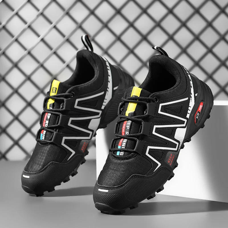 R.xjian New Hiking Shoes Men Outdoor Climbing Motorcycle Boots Breathable And Comfortable Anti-Skid Wear-Resistant Sports Sneake