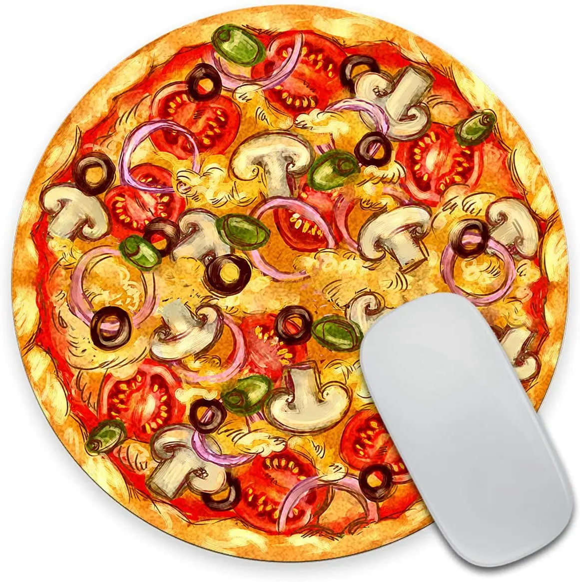 

Pizza Mouse Pad Anti Slip Mouse Pad Custom Mouse Pad Customized Round Non-Slip Rubber Mousepad 7.9 Inch