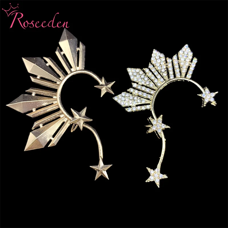

Bride Party Jewelry Miss Universe Ear Cuff Fashion Women Statement Earrings RE4402